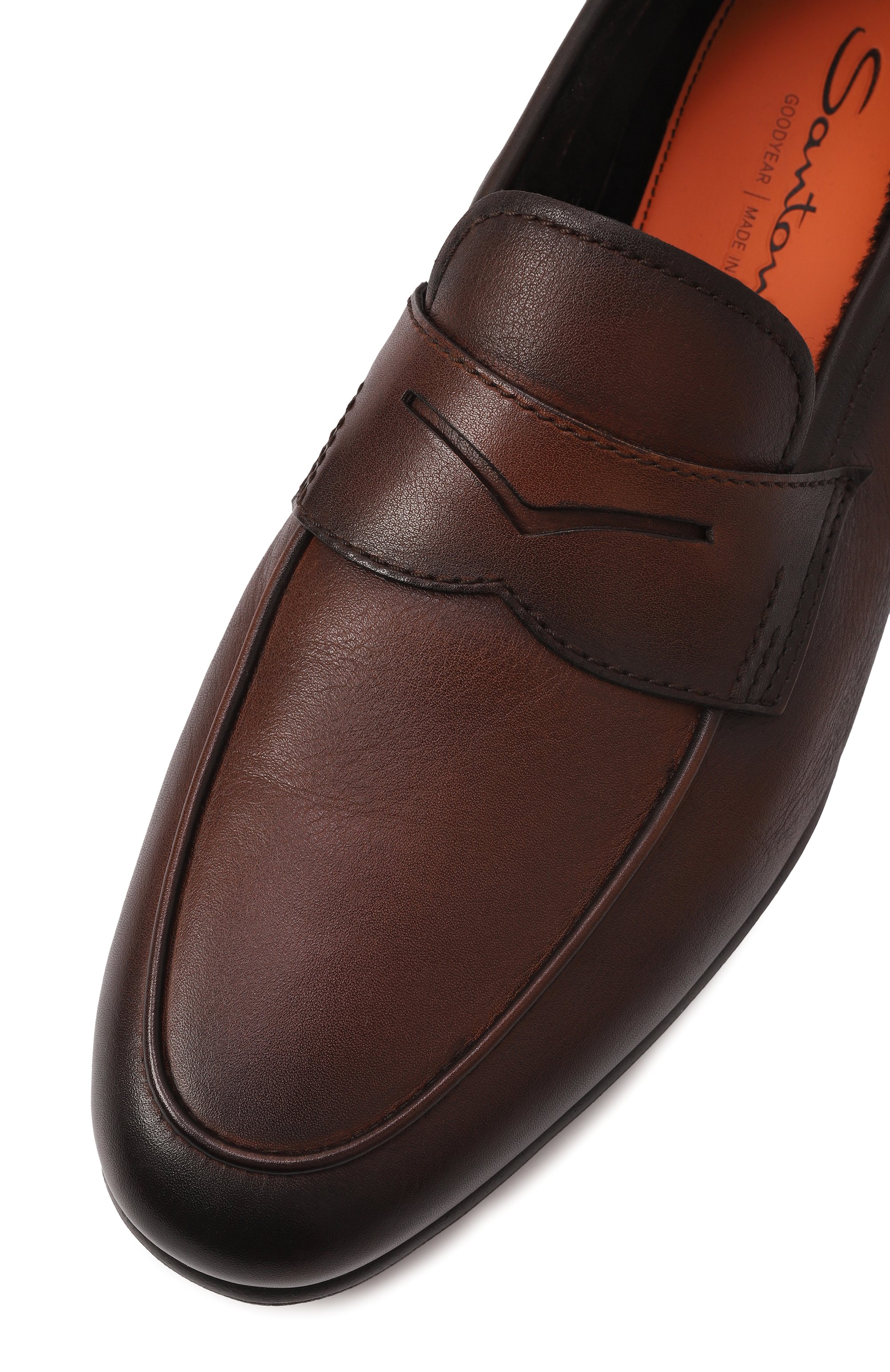 Кожаные пенни-лоферы carlos SANTONI, арт. MCNG18837SI90MEM, фото 7