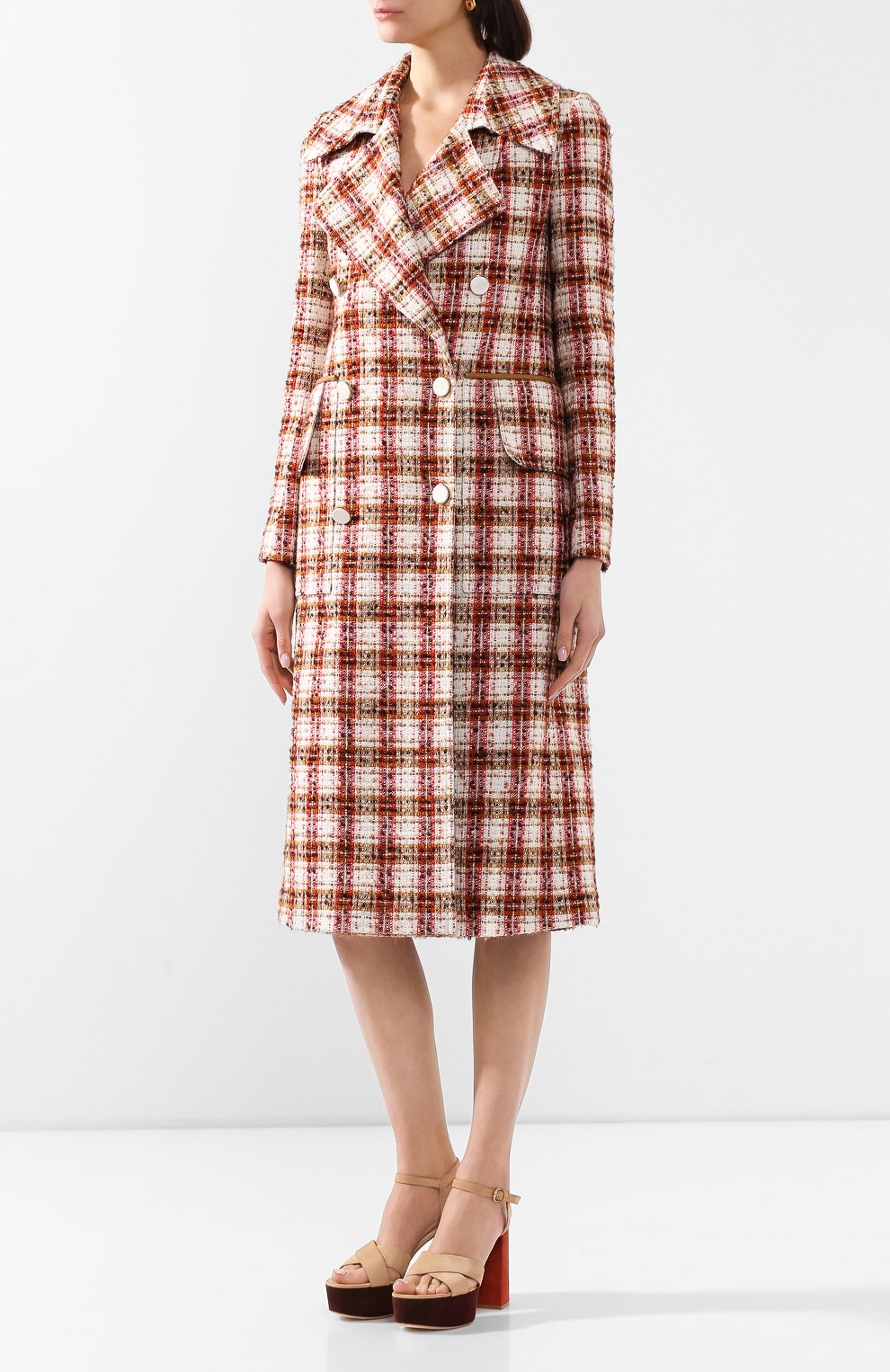 Пальто из смеси шерсти и хлопка VICTORIA BECKHAM, арт. 1120WCT000643A, фото 3