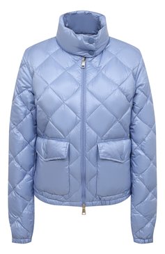 Женская пуховая куртка binic MONCLER голубого цвета, арт. H1-093-1A000-05-539AQ | Фото 1 (Кросс-КТ: Куртка, Утепленный, Пуховик; Рукава: Длинные; Женское Кросс-КТ: Пуховик-куртка; Региональные ограничения белый список (Axapta Mercury): Не проставлено; Материал внешний: Синтетический материал; Материал сплава: Проставлено; Нос: Не проставлено; Стили: Спорт-шик; Материал подклада: Синтетический материал; Драгоценные камни: Проставлено; Длина (верхняя одежда): Короткие; Материал утеплителя: Пух и перо)