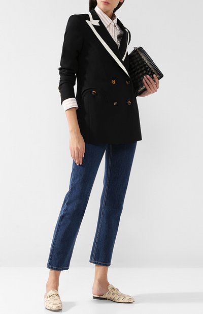 Кожаные сабо princetown с принтом GUCCI, арт. 505511/0PI00, фото 2