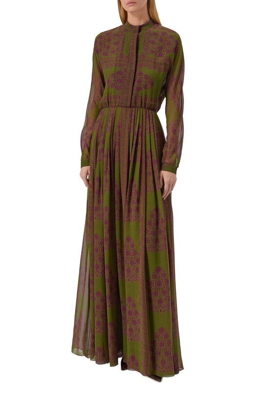 Шелковое платье Giambattista Valli 25FWSVTE5C20/99PRI Зелёный  25FWSVTE5C20/99PRI Фото 2