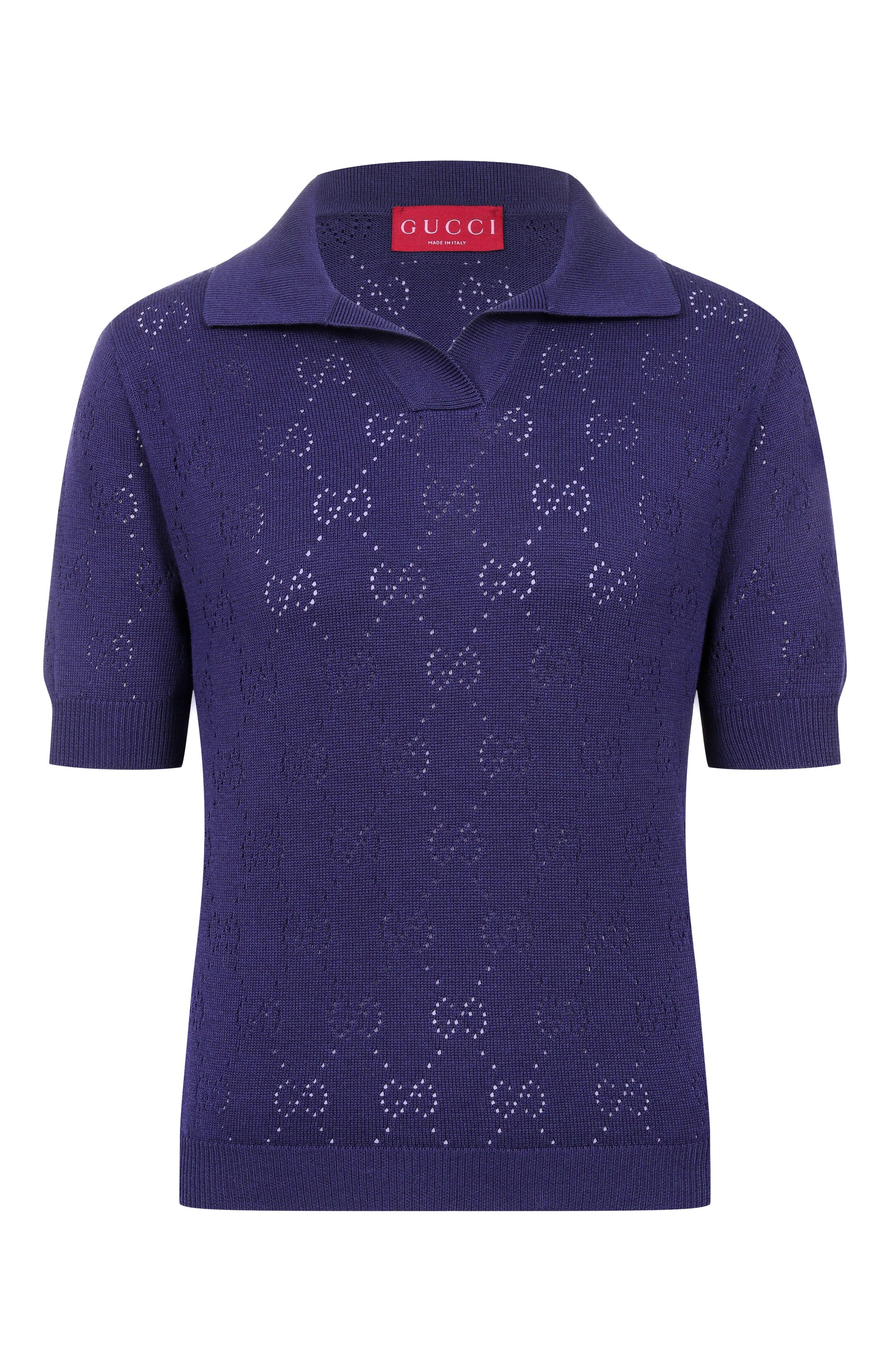 Поло из шелка и хлопка GUCCI, арт. 856203/XKFC0, фото 1