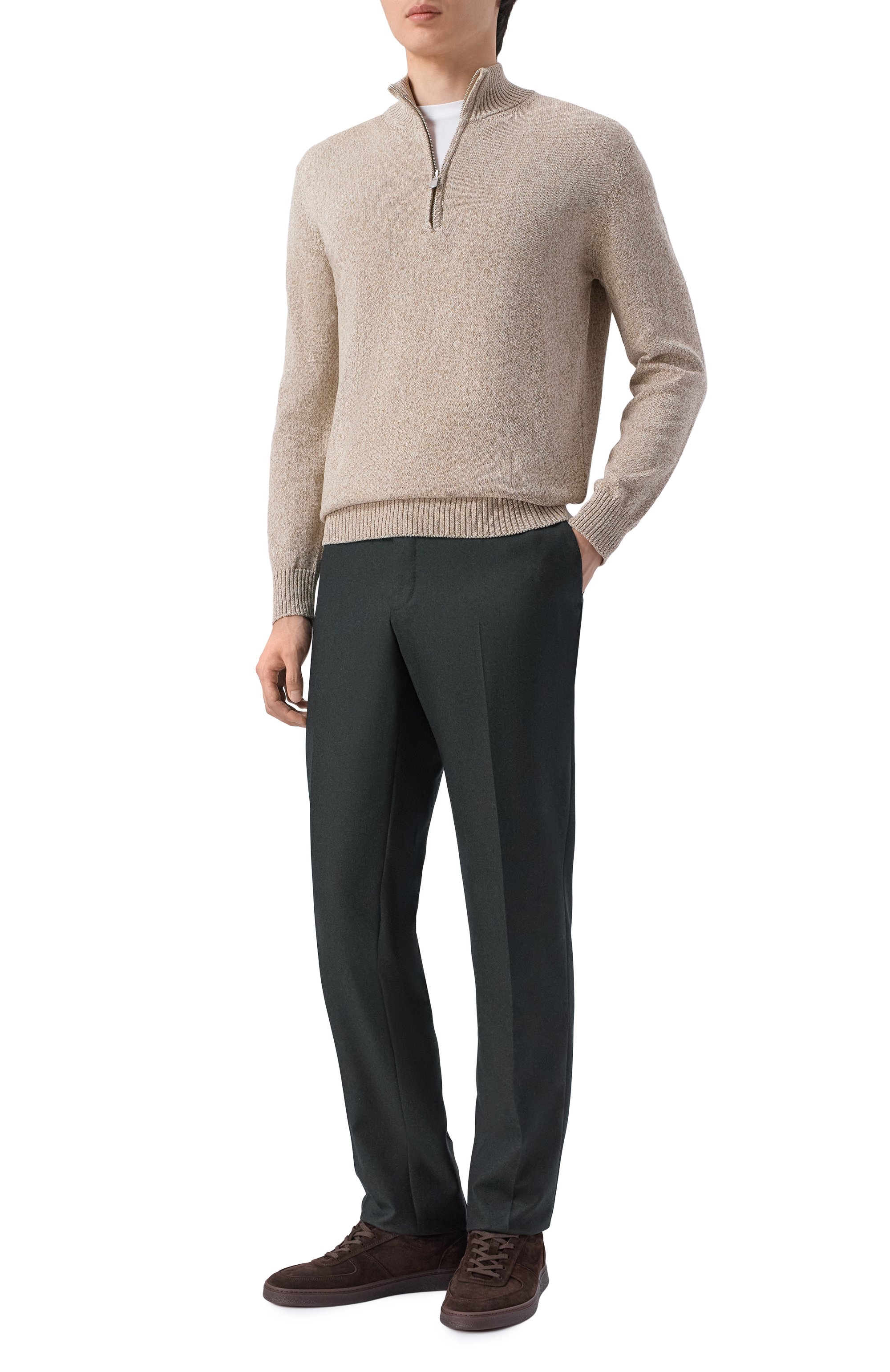 Шерстяные брюки CORNELIANI темно-серого цвета по цене 56450 руб., арт. 285B01/2A18111, фото 2 Шерстяные брюки CORNELIANI, арт. 285B01/2A18111, фото 2