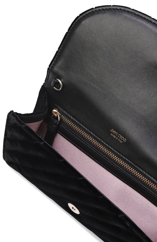 Клатч Avenue Jimmy Choo AVNCURVEWALCHNAJN Чёрный  AVNCURVEWALCHNAJN Фото 5