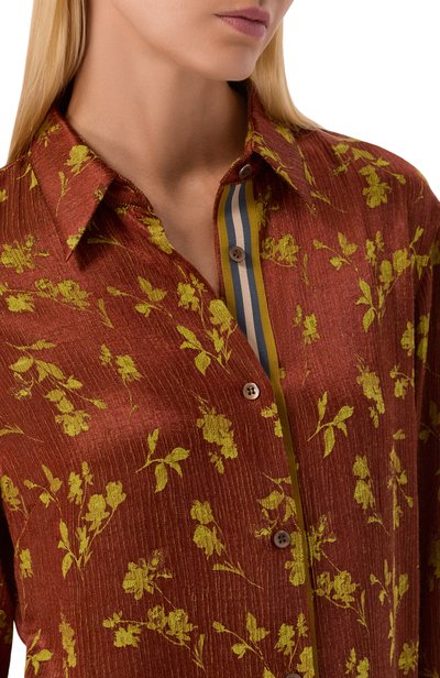 Рубашка DRIES VAN NOTEN коричневого цвета по цене 83800 руб., арт. 010713/4261, фото 5 Рубашка DRIES VAN NOTEN, арт. 010713/4261, фото 5