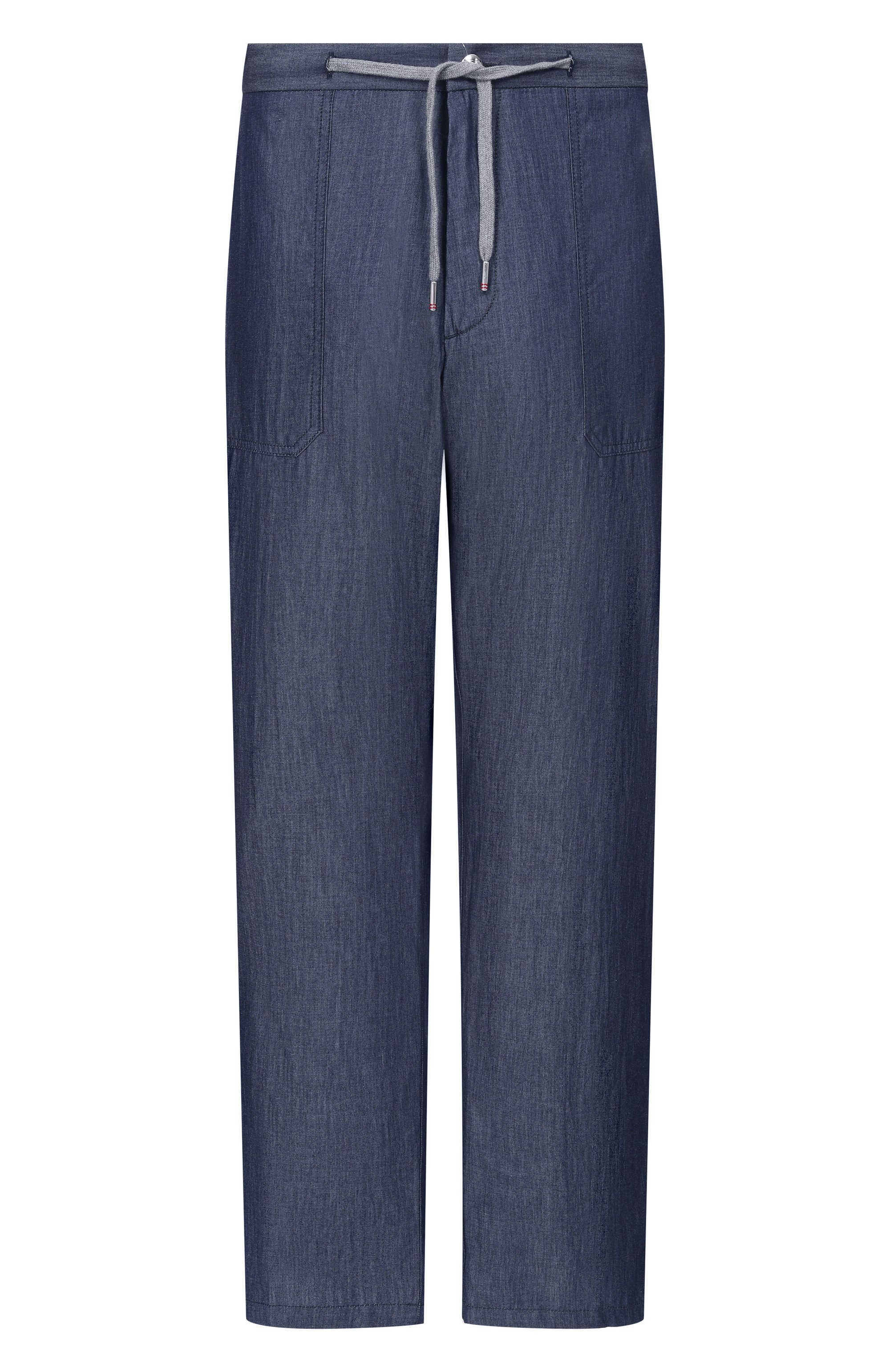 Хлопковые брюки MARCO PESCAROLO темно-синего цвета по цене 83700 руб., арт. BAIA/53J03, фото 1 Хлопковые брюки MARCO PESCAROLO, арт. BAIA/53J03, фото 1