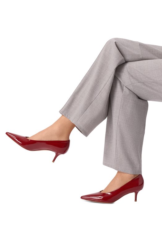 Кожаные туфли Robbie 55 Gianvito Rossi G22273.55RIC.NUIR0UG Красный  G22273.55RIC.NUIR0UG Фото 2