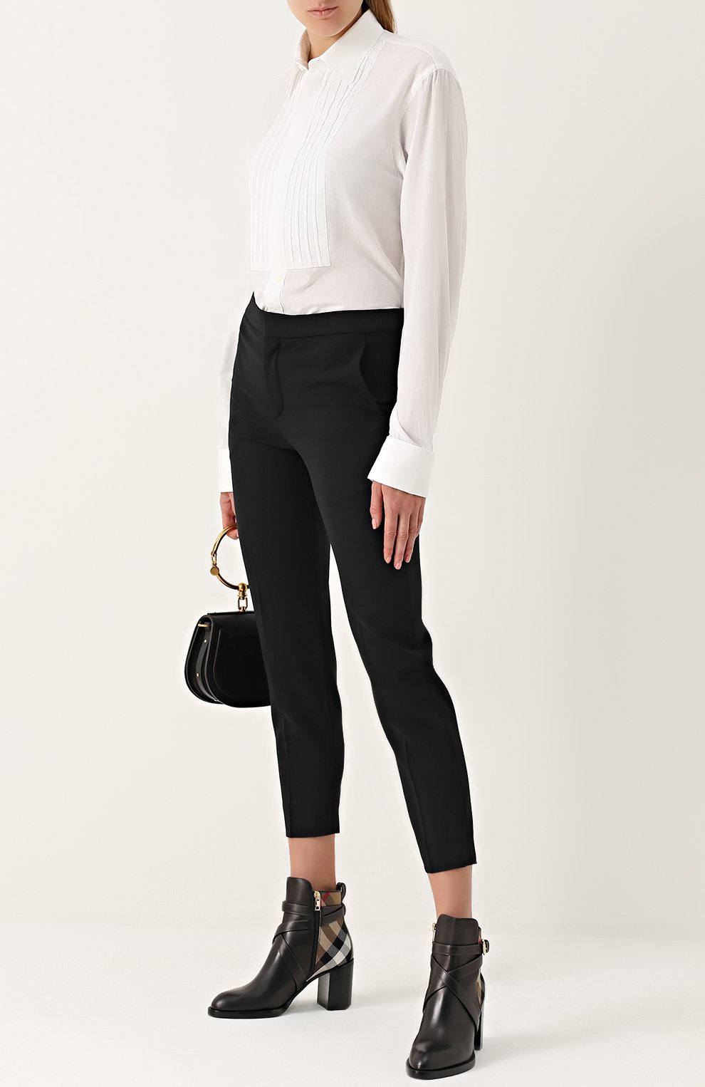 Кожаные ботильоны на устойчивом каблуке BURBERRY, арт. 4036482, фото 2