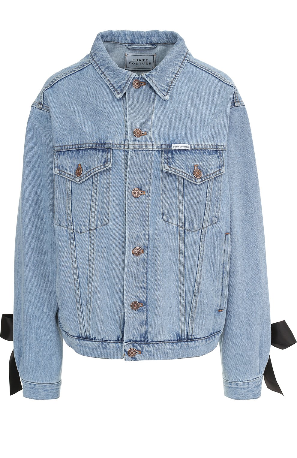 Джинсовая куртка свободного кроя со шнуровкой FORTE DEI MARMI COUTURE, арт. FC1-SS18-105BIS, фото 1