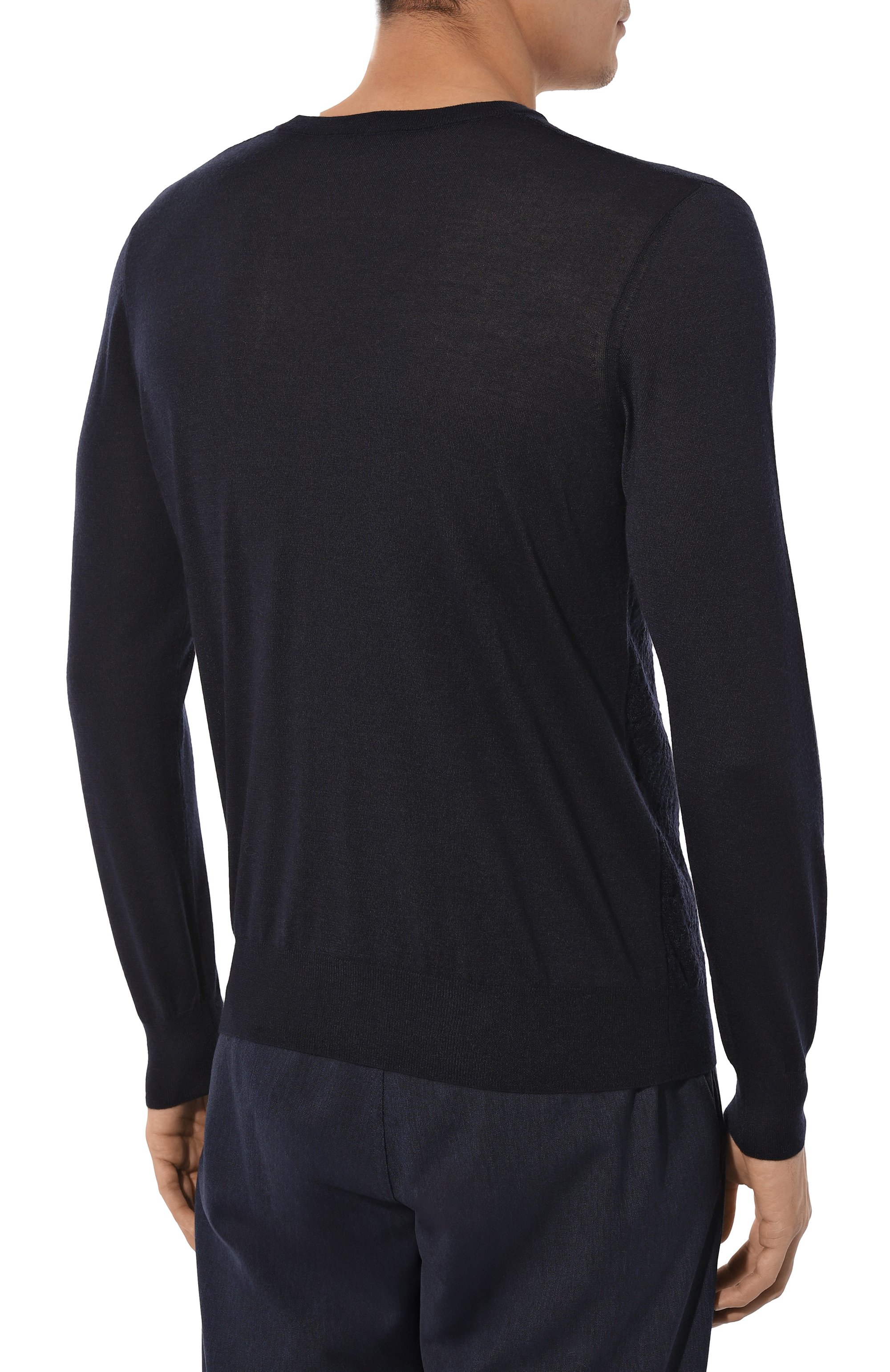 Джемпер из кашемира и шелка ZILLI темно-синего цвета по цене 119000 руб., арт. KRN001M0330VZSH00, фото 4 Джемпер из кашемира и шелка ZILLI, арт. KRN001M0330VZSH00, фото 4