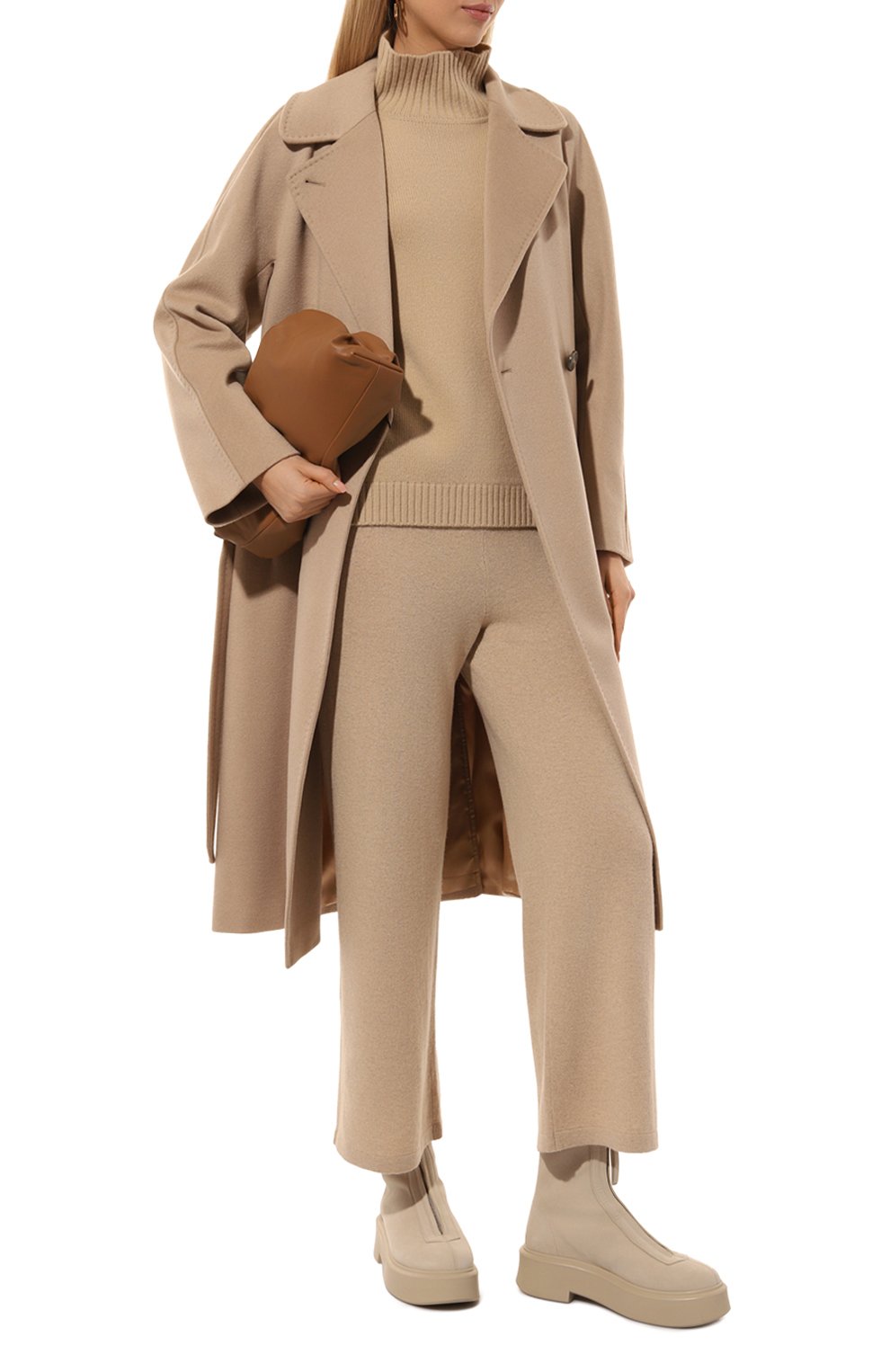 Брюки из шерсти и вискозы WEEKEND MAX MARA бежевого цвета по цене 26350 руб., арт. TENNIS, фото 2 Брюки из шерсти и вискозы WEEKEND MAX MARA, арт. TENNIS, фото 2