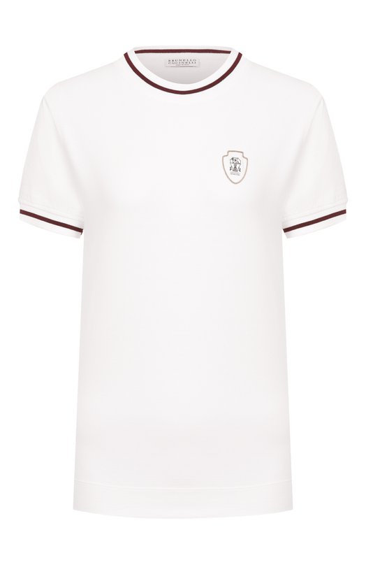 Хлопковая футболка Brunello Cucinelli M0T81VD110 Белый M0T81VD110