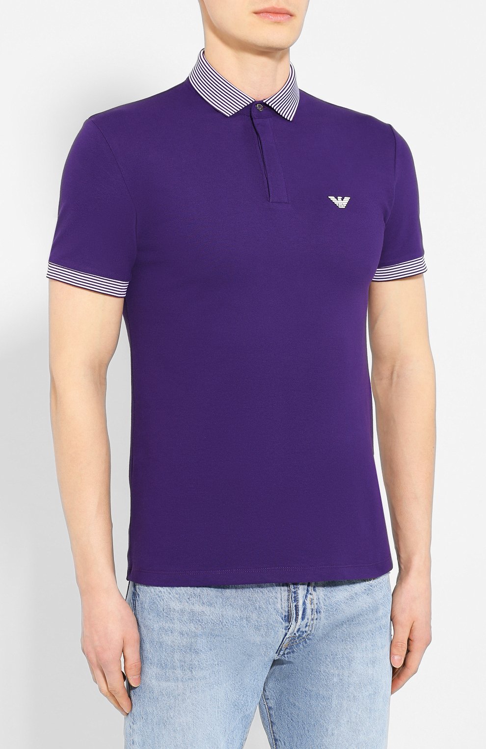 Хлопковое поло EMPORIO ARMANI, арт. 3H1F84/1J46Z, фото 3