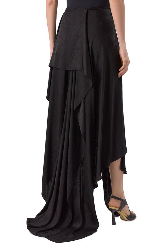 Юбка из вискозы и шелка Ann Demeulemeester B0012799/FA611 Чёрный  B0012799/FA611 Фото 4