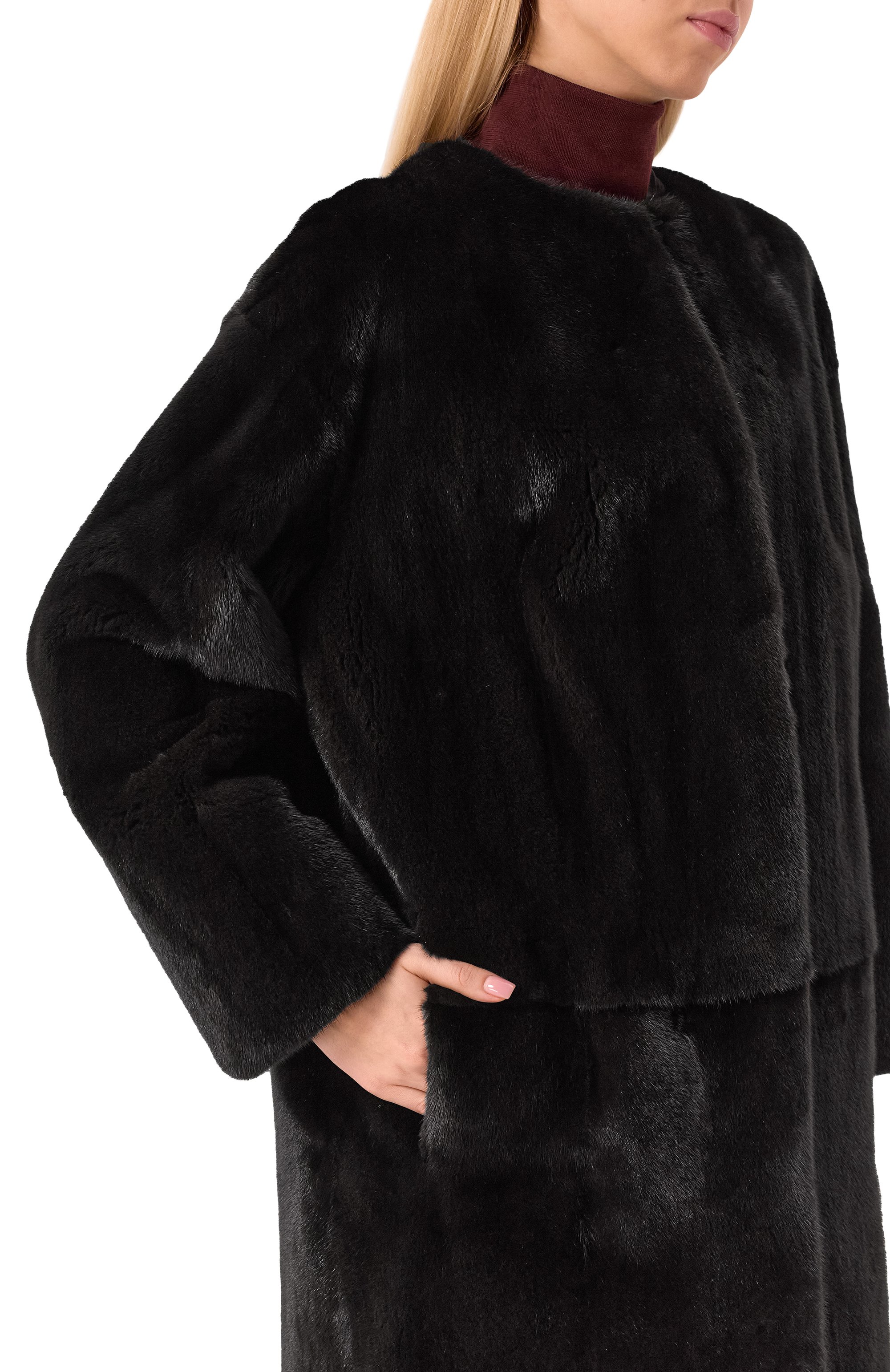 Шуба из меха американской норки BONANNA, арт. МШН001Ч, фото 5