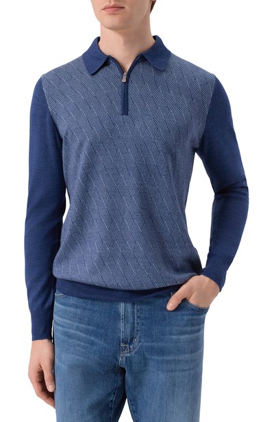 Поло из шерсти и шелка GRAN SASSO, арт. 57137/13126, фото 3