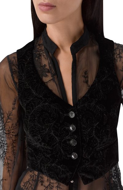 Жилет из вискозы и шелка ANN DEMEULEMEESTER, арт. B0014269/FA753, фото 5