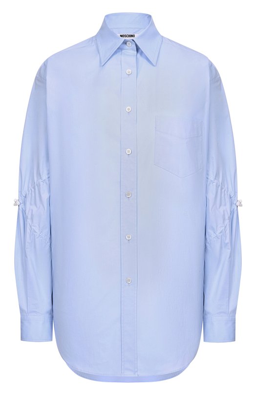 Хлопковая рубашка Moschino A0202/0531 Голубой A0202/0531