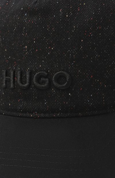 Бейсболка из шерсти и шелка HUGO черного цвета по цене 6995 руб., арт. 50550627, фото 3 Бейсболка из шерсти и шелка HUGO, арт. 50550627, фото 3