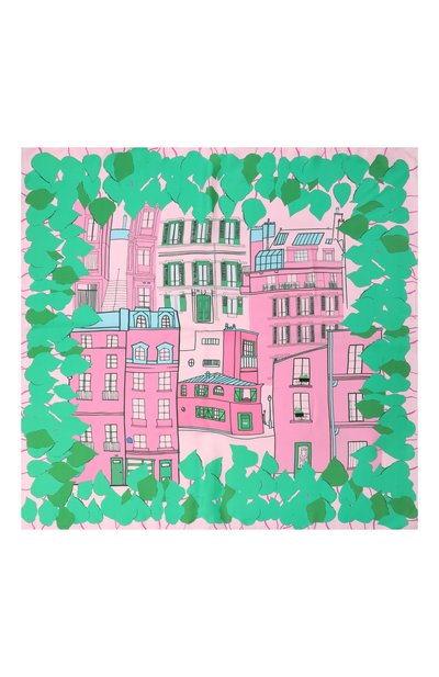 Шелковый платок PETITJEAN PARIS розового цвета по цене 39000 руб., арт. 7С26, фото 4 Шелковый платок PETITJEAN PARIS, арт. 7С26, фото 4