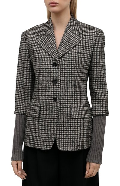 Жакет из шерсти и шелка CHLOÉ темно-бежевого цвета по цене 291000 руб., арт. CHC21AVE04064, фото 3 Жакет из шерсти и шелка CHLOÉ, арт. CHC21AVE04064, фото 3