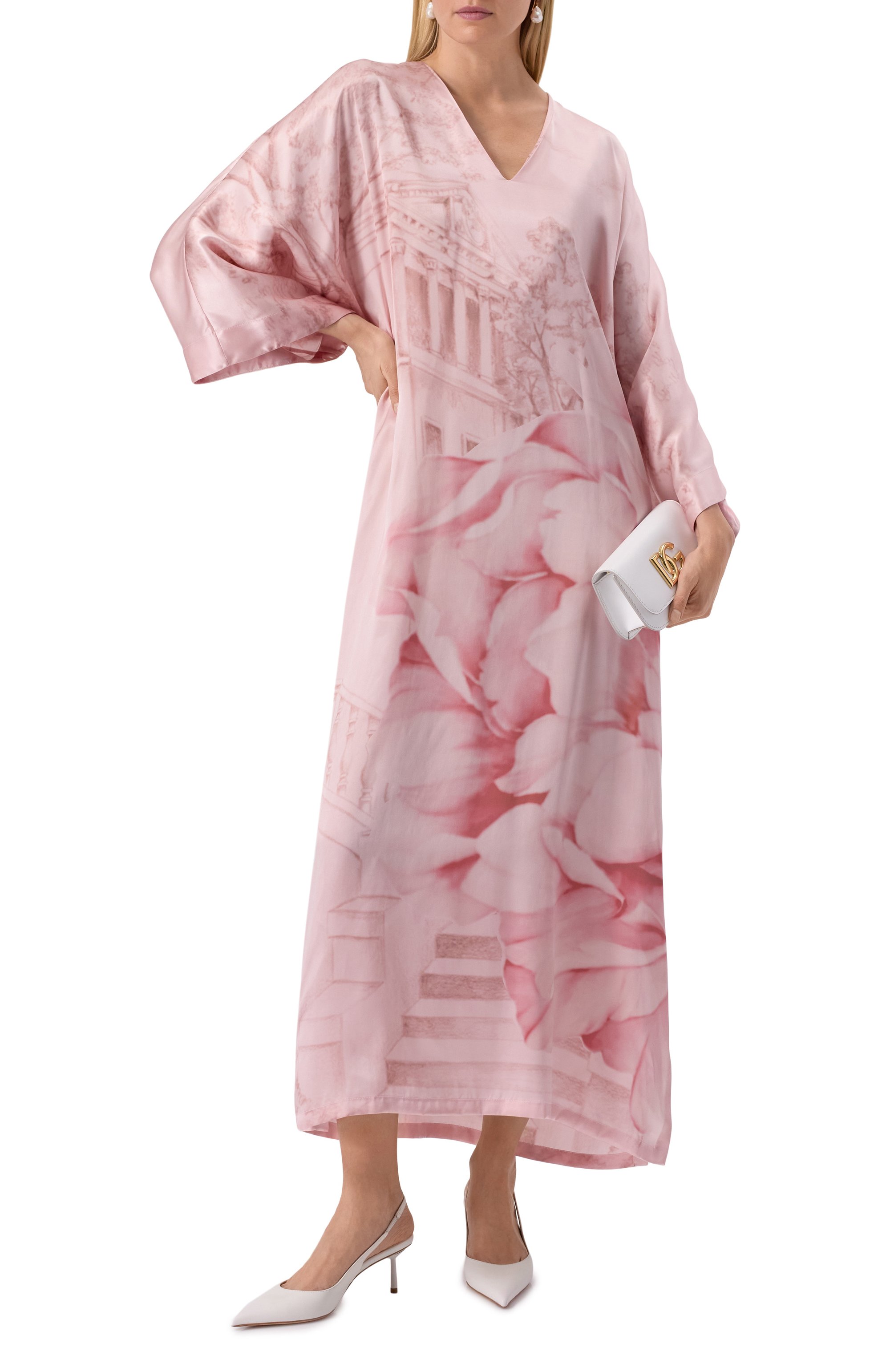 Атласное платье KITON, арт. D58358K0926E11, фото 2