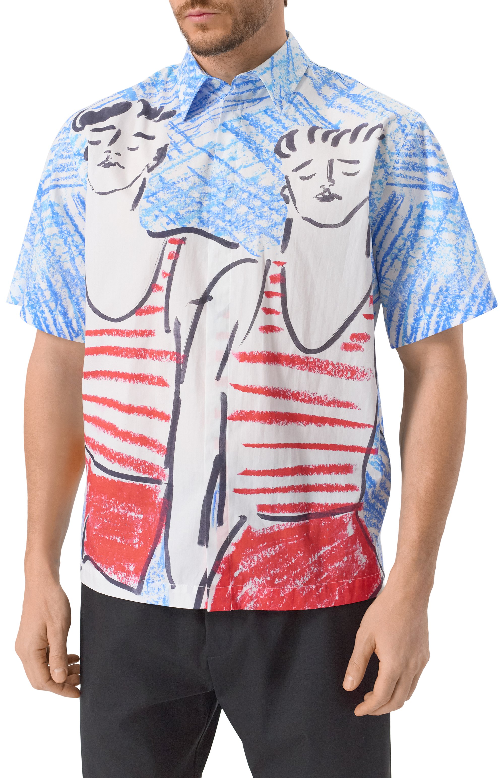 Хлопковая рубашка MSGM, арт. 3840ME16X/257053, фото 3