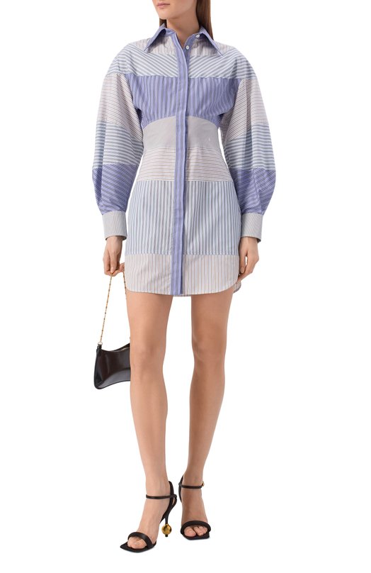 Хлопковое платье Moschino A0435/0432 Голубой  A0435/0432 Фото 2