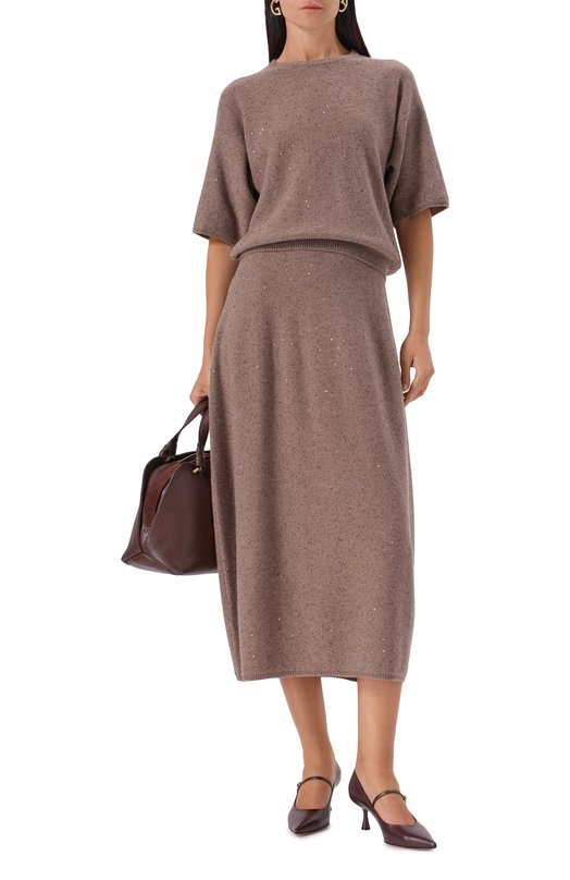 Юбка из шерсти и кашемира Antonelli Firenze 41621P/01725 Бежевый  41621P/01725 Фото 2