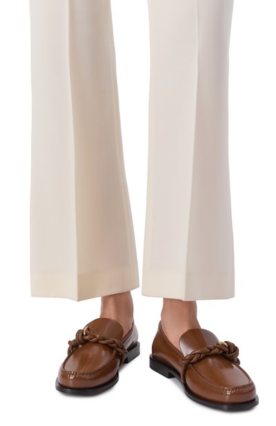 Кожаные лоферы JIL SANDER темно-коричневого цвета по цене 112000 руб., арт. J15WR0029/P7593, фото 2 Кожаные лоферы JIL SANDER, арт. J15WR0029/P7593, фото 2