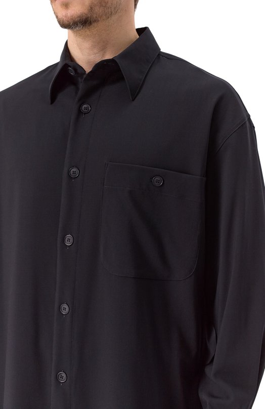 Шерстяная рубашка Giorgio Armani GM001429/TE10043 Синий  GM001429/TE10043 Фото 5