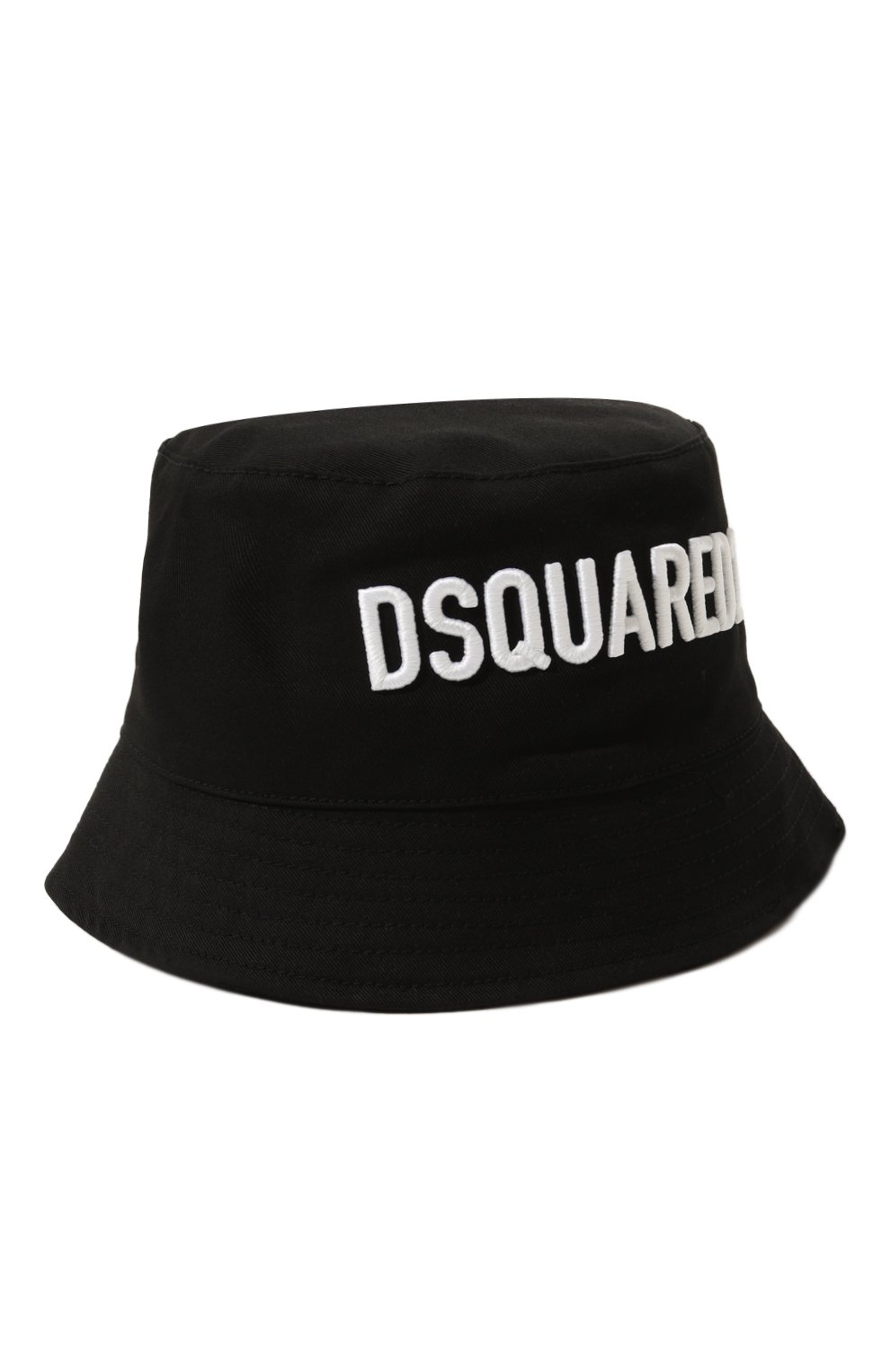 Хлопковая панама DSQUARED2 черного цвета по цене 9240 руб., арт. DQ1537/D00YT, фото 1 Хлопковая панама DSQUARED2, арт. DQ1537/D00YT, фото 1