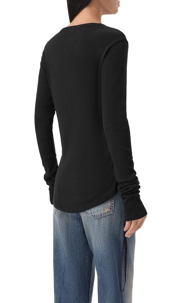 Хлопковый лонгслив-хенли ANN DEMEULEMEESTER, арт. B0014225/FA659, фото 4