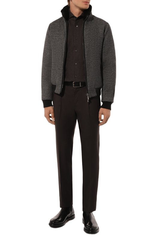 Хлопковая рубашка Corneliani 94P156-9411510 Коричневый  94P156-9411510 Фото 2