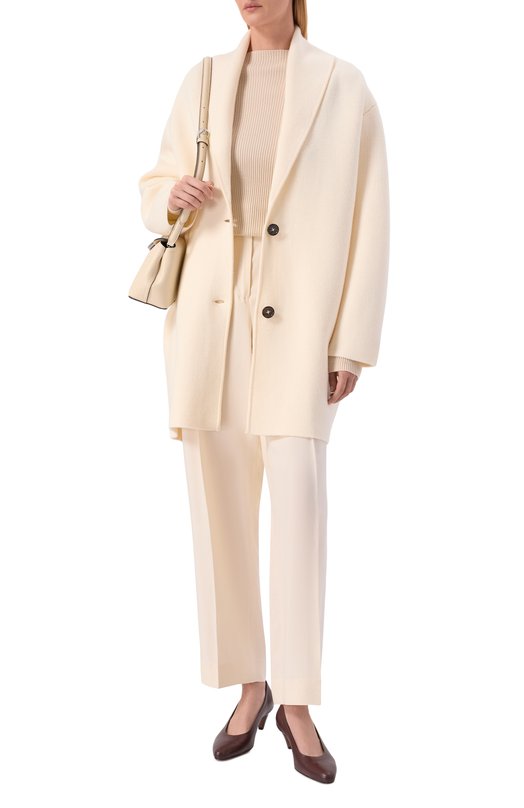 Шерстяной кардиган TOTEME 261-WRT0699-YA0008 Кремовый  261-WRT0699-YA0008 Фото 2