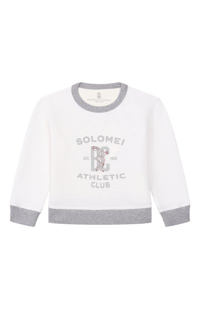 Свитшот из хлопка и льна BRUNELLO CUCINELLI, арт. BR831E502A