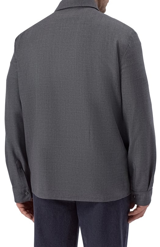 Шерстяная рубашка Marco Pescarolo NEXT/5318 Серый  NEXT/5318 Фото 4