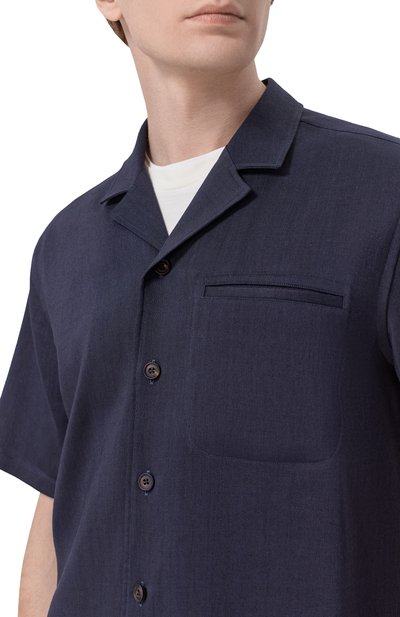 Рубашка изо льна и шерсти CORNELIANI, арт. 27I201/2718468, фото 5