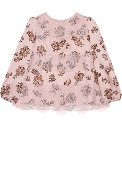 Блуза с принтом и кружевной отделкой ERMANNO SCERVINO, арт. 41 I TS21/4-8, фото 1