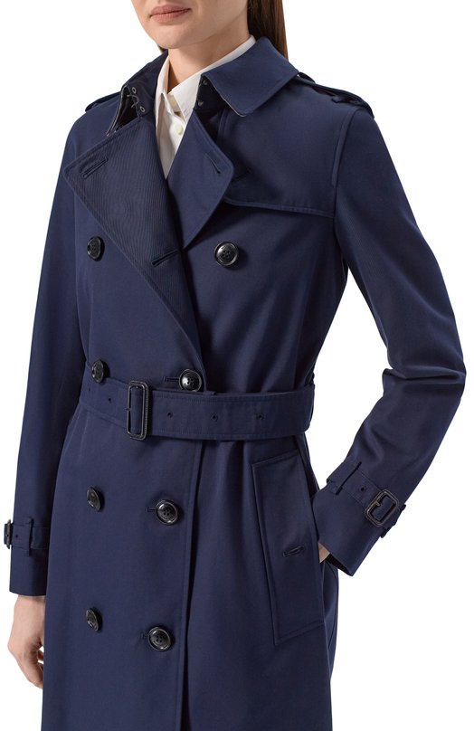Хлопковый тренч Burberry 8117258 Синий  8117258 Фото 5