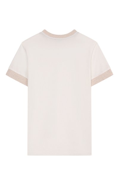 Хлопковая футболка ELEVENTY кремового цвета по цене 9195 руб., арт. EW8P21/Z1292/4-8, фото 2 Хлопковая футболка ELEVENTY, арт. EW8P21/Z1292/4-8, фото 2