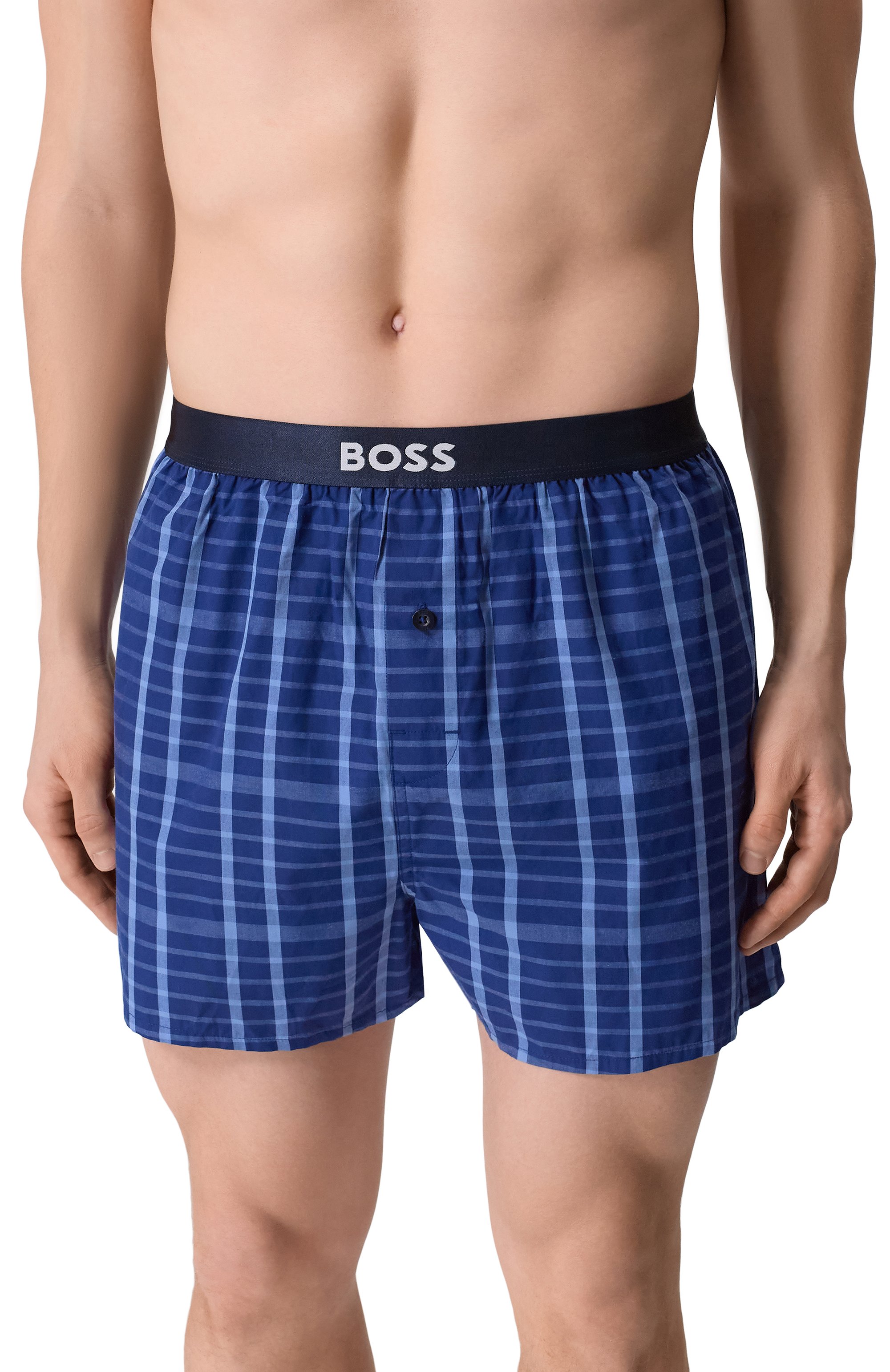 Комплект из двух боксеров BOSS синего цвета по цене 6425 руб., арт. 50535781, фото 2 Комплект из двух боксеров BOSS, арт. 50535781, фото 2