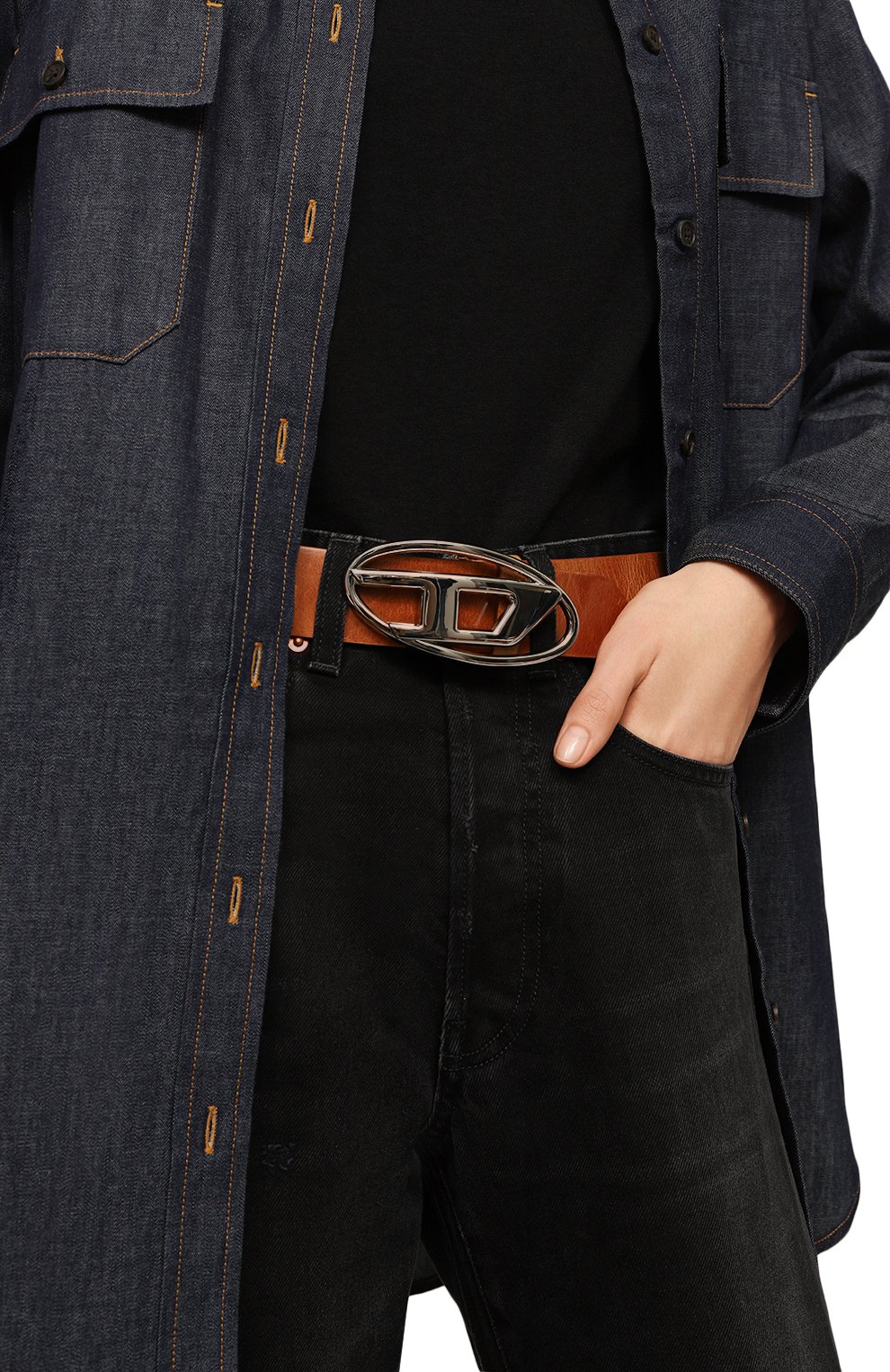 Кожаный ремень DIESEL, арт. X08727/PR666, фото 2