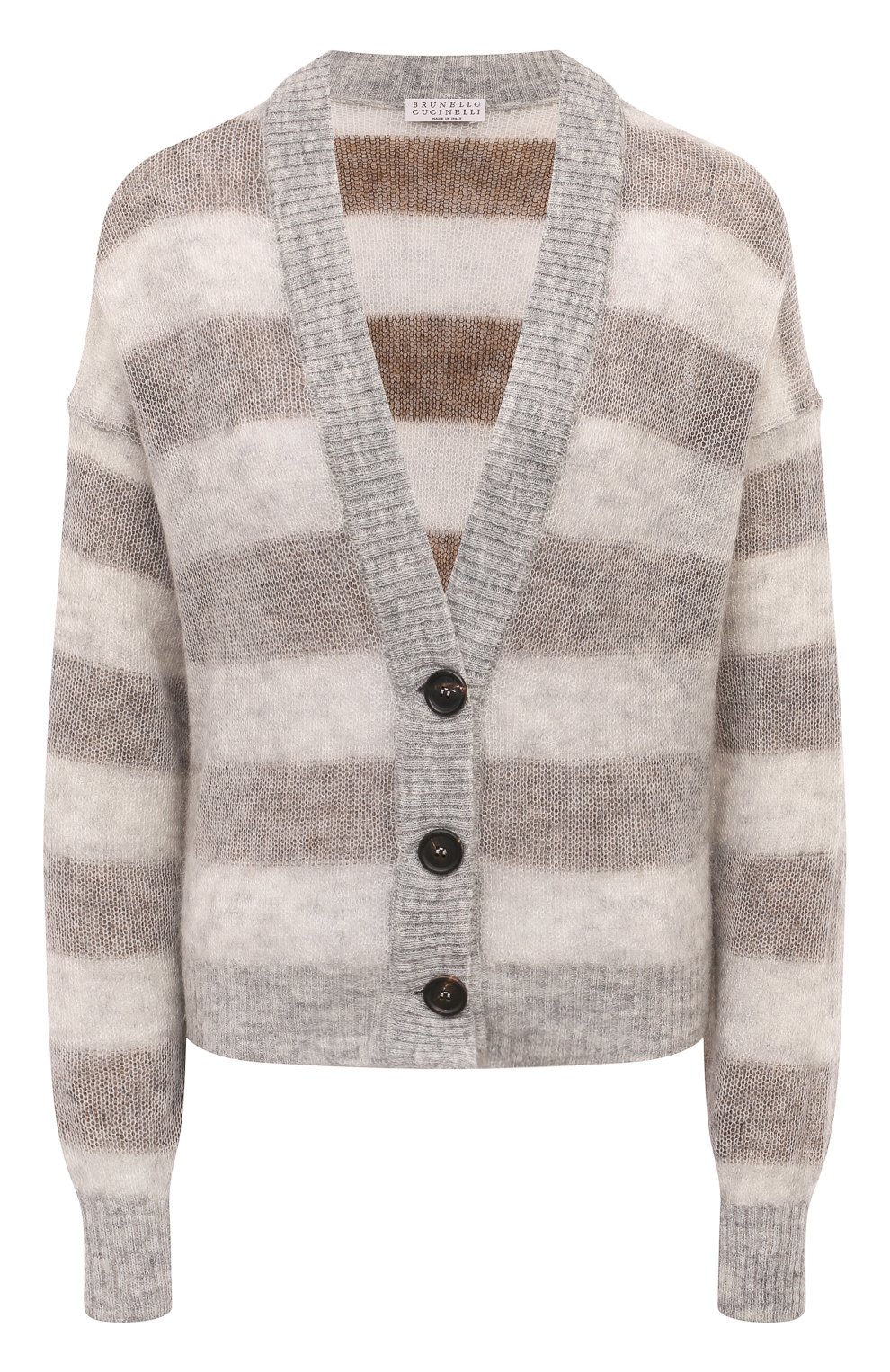 Кардиган BRUNELLO CUCINELLI серого цвета по цене 166500 руб., арт. MPC73BP409, фото 1 Кардиган BRUNELLO CUCINELLI, арт. MPC73BP409, фото 1