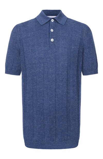 Мужская поло изо льна и хлопка BRUNELLO CUCINELLI, арт. M2L707815