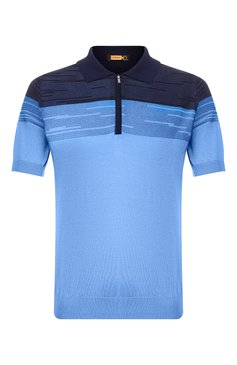 Поло из смеси шелка и хлопка ZILLI, арт. MBT-PZ112-BIC01/MC02, фото 1