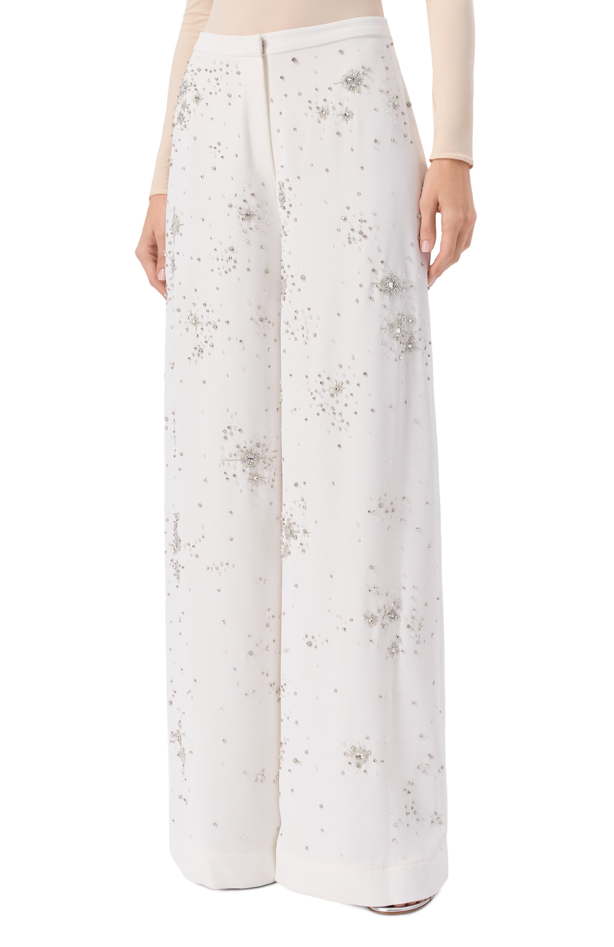 Брюки с отделкой стразами ZUHAIR MURAD, арт. PTR25029/CRCA018, фото 3