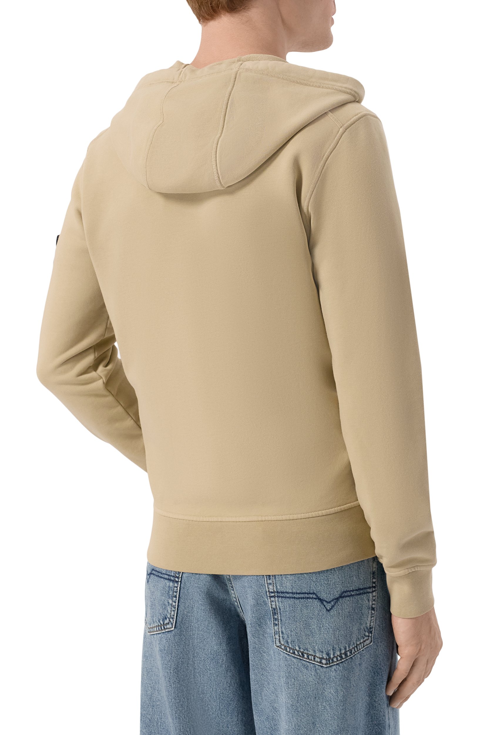 Хлопковая толстовка STONE ISLAND бежевого цвета по цене 49950 руб., арт. K2S156100061/S0051, фото 4 Хлопковая толстовка STONE ISLAND, арт. K2S156100061/S0051, фото 4