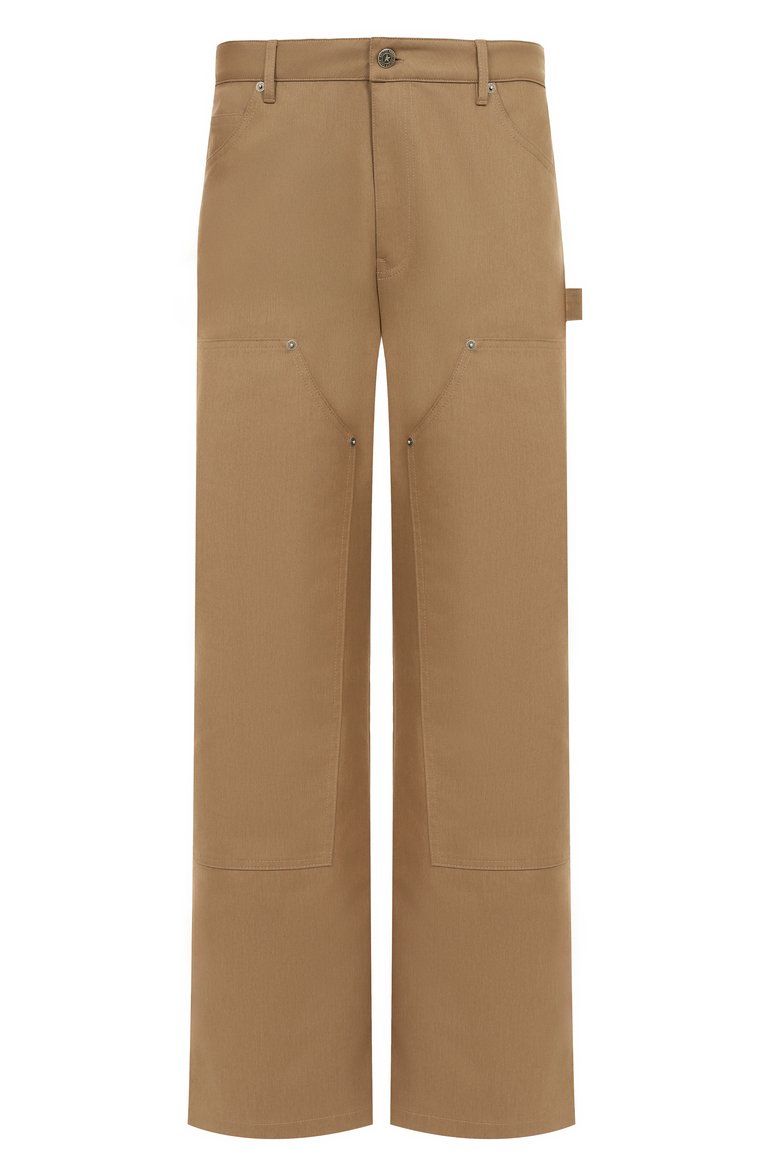 Мужские джинсы GOLDEN GOOSE DELUXE BRAND бежевого цвета, арт. GMP01942.P001558 | Фото 1 (Длина (брюки, джинсы): Стандартные; Материал внешний: Хлопок, Синтетический материал, Деним; Кросс-КТ: Деним; Силуэт М (брюки): Широкие; Стили: Повседневный; Детали: Накладные карманы, Декор; Автоматизация ТО: Проставлено; Автоматизация состава: Проставлено)