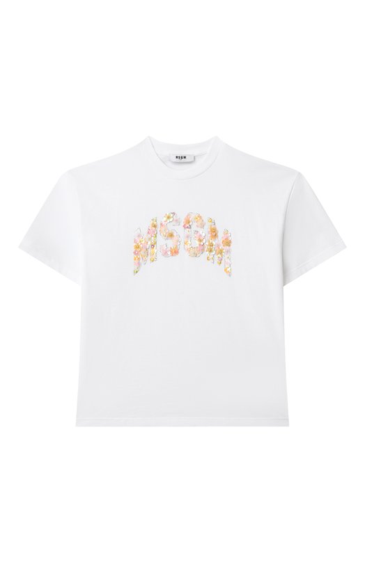 

Хлопковая футболка MSGM kids, Белый